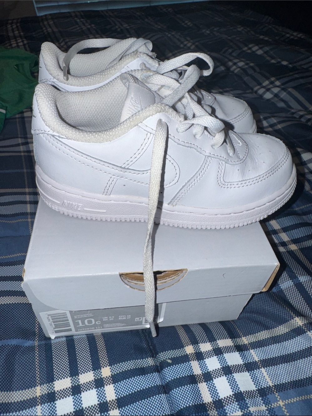 Nike Kids White Low-Top Leather Sneakers
